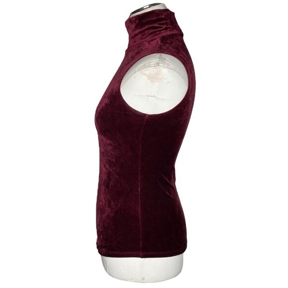 Theory Mock-Neck Sleeveless Slim Velour Knit Tank size Small - Picture 5 of 7